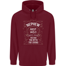 Father's Day No 1 Nephew Man Myth Legend Mens 80% Cotton Hoodie Maroon