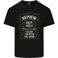Father's Day No 1 Nephew Man Myth Legend Mens Cotton T-Shirt Tee Top Black