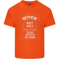 Father's Day No 1 Nephew Man Myth Legend Mens Cotton T-Shirt Tee Top Orange