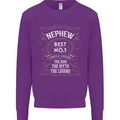 Father's Day No 1 Nephew Man Myth Legend Mens Sweatshirt Jumper Purple
