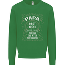 Father's Day No 1 Papa Man Myth Legend Mens Sweatshirt Jumper Irish Green