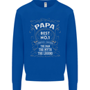 Father's Day No 1 Papa Man Myth Legend Mens Sweatshirt Jumper Royal Blue