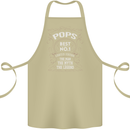 Father's Day No 1 Pops Man Myth Legend Cotton Apron 100% Organic Khaki