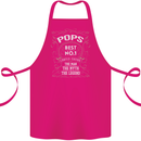 Father's Day No 1 Pops Man Myth Legend Cotton Apron 100% Organic Pink