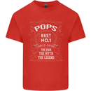 Father's Day No 1 Pops Man Myth Legend Mens Cotton T-Shirt Tee Top Red