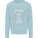 Father's Day No 1 Pops Man Myth Legend Mens Sweatshirt Jumper Light Blue
