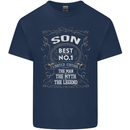 Father's Day No 1 Son Man Myth Legend Funny Kids T-Shirt Childrens Navy Blue