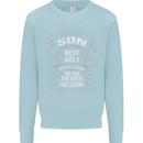 Father's Day No 1 Son Man Myth Legend Funny Mens Sweatshirt Jumper Light Blue