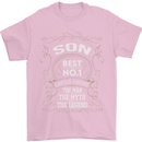 Father's Day No 1 Son Man Myth Legend Funny Mens T-Shirt Cotton Gildan Light Pink