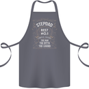 Father's Day No 1 Stepdad Step Dad Funny Cotton Apron 100% Organic Steel