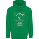Father's Day No 1 Stepdad Step Dad Funny Mens 80% Cotton Hoodie Irish Green