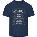 Father's Day No 1 Stepdad Step Dad Funny Mens Cotton T-Shirt Tee Top Navy Blue
