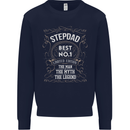 Father's Day No 1 Stepdad Step Dad Funny Mens Sweatshirt Jumper Navy Blue