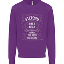 Father's Day No 1 Stepdad Step Dad Funny Mens Sweatshirt Jumper Purple