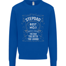 Father's Day No 1 Stepdad Step Dad Funny Mens Sweatshirt Jumper Royal Blue