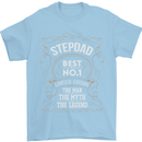 Father's Day No 1 Stepdad Step Dad Funny Mens T-Shirt Cotton Gildan Light Blue