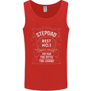 Father's Day No 1 Stepdad Step Dad Funny Mens Vest Tank Top Red