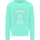 Father's Day No 1 Uncle Man Myth Legend Mens Sweatshirt Jumper Peppermint