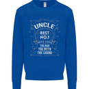 Father's Day No 1 Uncle Man Myth Legend Mens Sweatshirt Jumper Royal Blue