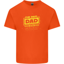 Father's Day The Best Dad in the Galaxy Mens Cotton T-Shirt Tee Top Orange