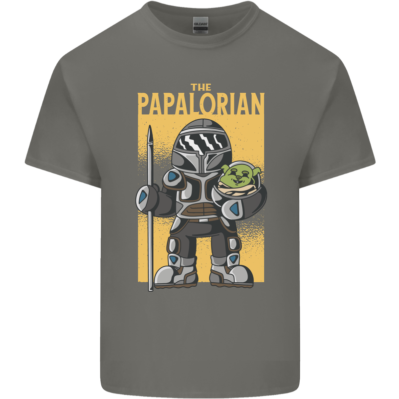 Father's Day The Papalorian Funny Papa Mens Cotton T-Shirt Tee Top Charcoal