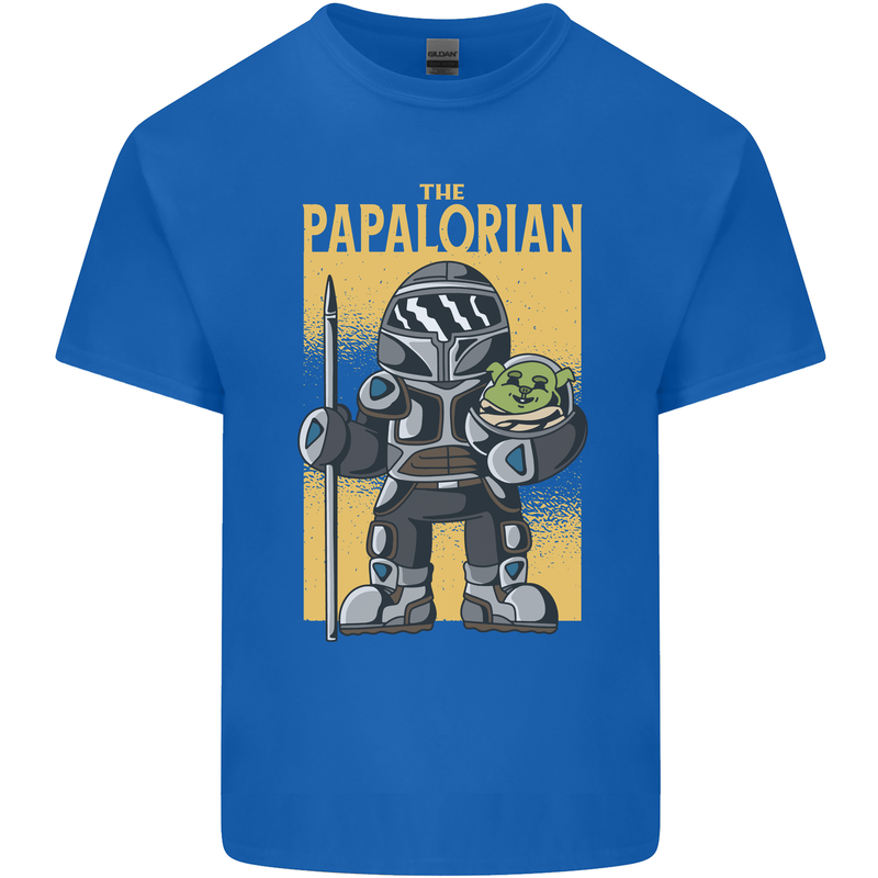 Father's Day The Papalorian Funny Papa Mens Cotton T-Shirt Tee Top Royal Blue