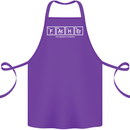 Father's Day the Element of Wisdom Dad Cotton Apron 100% Organic Purple