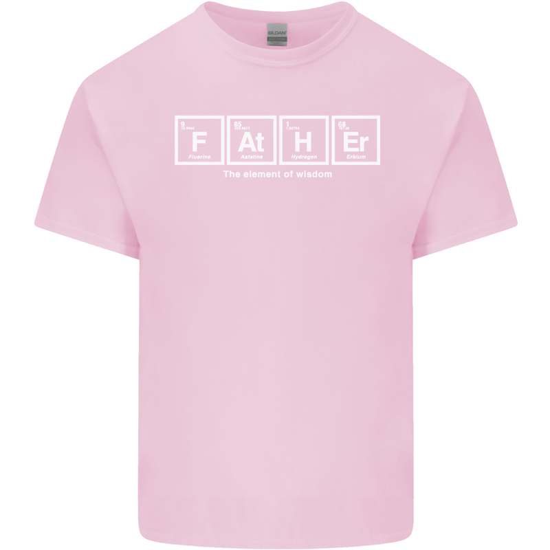 Father's Day the Element of Wisdom Dad Mens Cotton T-Shirt Tee Top Light Pink
