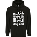 Fathers Day Best Dog Dad Funny Mens 80% Cotton Hoodie Black