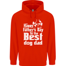 Fathers Day Best Dog Dad Funny Mens 80% Cotton Hoodie Bright Red