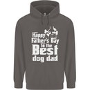 Fathers Day Best Dog Dad Funny Mens 80% Cotton Hoodie Charcoal
