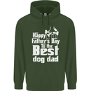 Fathers Day Best Dog Dad Funny Mens 80% Cotton Hoodie Forest Green