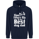 Fathers Day Best Dog Dad Funny Mens 80% Cotton Hoodie Navy Blue