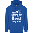 Fathers Day Best Dog Dad Funny Mens 80% Cotton Hoodie Royal Blue