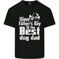 Fathers Day Best Dog Dad Funny Mens Cotton T-Shirt Tee Top Black