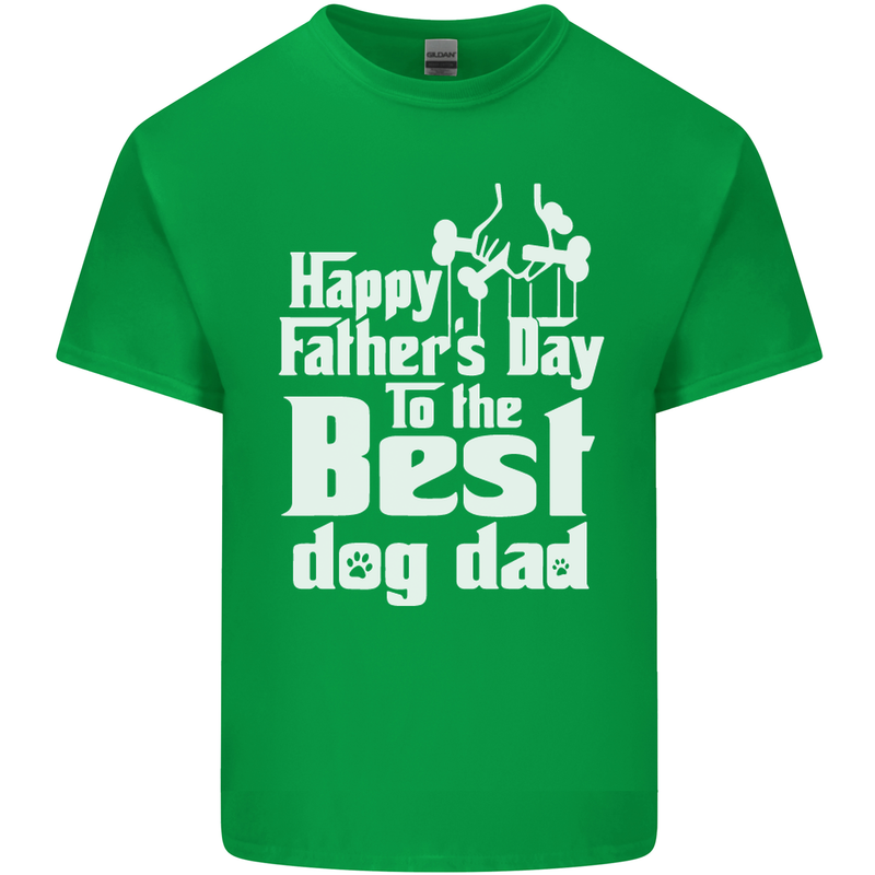 Fathers Day Best Dog Dad Funny Mens Cotton T-Shirt Tee Top Irish Green