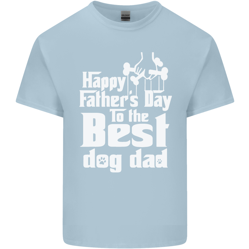 Fathers Day Best Dog Dad Funny Mens Cotton T-Shirt Tee Top Light Blue