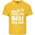 Fathers Day Best Dog Dad Funny Mens Cotton T-Shirt Tee Top Yellow