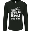 Fathers Day Best Dog Dad Funny Mens Long Sleeve T-Shirt Black