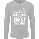 Fathers Day Best Dog Dad Funny Mens Long Sleeve T-Shirt Sports Grey