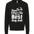 Fathers Day Best Dog Dad Funny Mens Sweatshirt Jumper Black