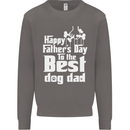 Fathers Day Best Dog Dad Funny Mens Sweatshirt Jumper Charcoal