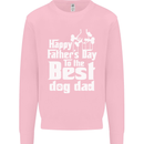 Fathers Day Best Dog Dad Funny Mens Sweatshirt Jumper Light Pink