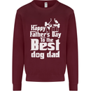 Fathers Day Best Dog Dad Funny Mens Sweatshirt Jumper Maroon