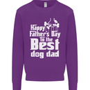 Fathers Day Best Dog Dad Funny Mens Sweatshirt Jumper Purple