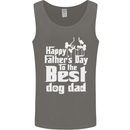 Fathers Day Best Dog Dad Funny Mens Vest Tank Top Charcoal
