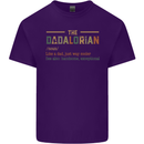 Fathers Day Dadalorian Funny Dad Daddy Mens Cotton T-Shirt Tee Top Purple