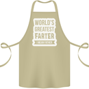 Fathers Day Farter Funny Flatulence Fart Cotton Apron 100% Organic Khaki