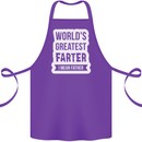 Fathers Day Farter Funny Flatulence Fart Cotton Apron 100% Organic Purple
