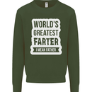 Fathers Day Farter Funny Flatulence Fart Mens Sweatshirt Jumper Forest Green